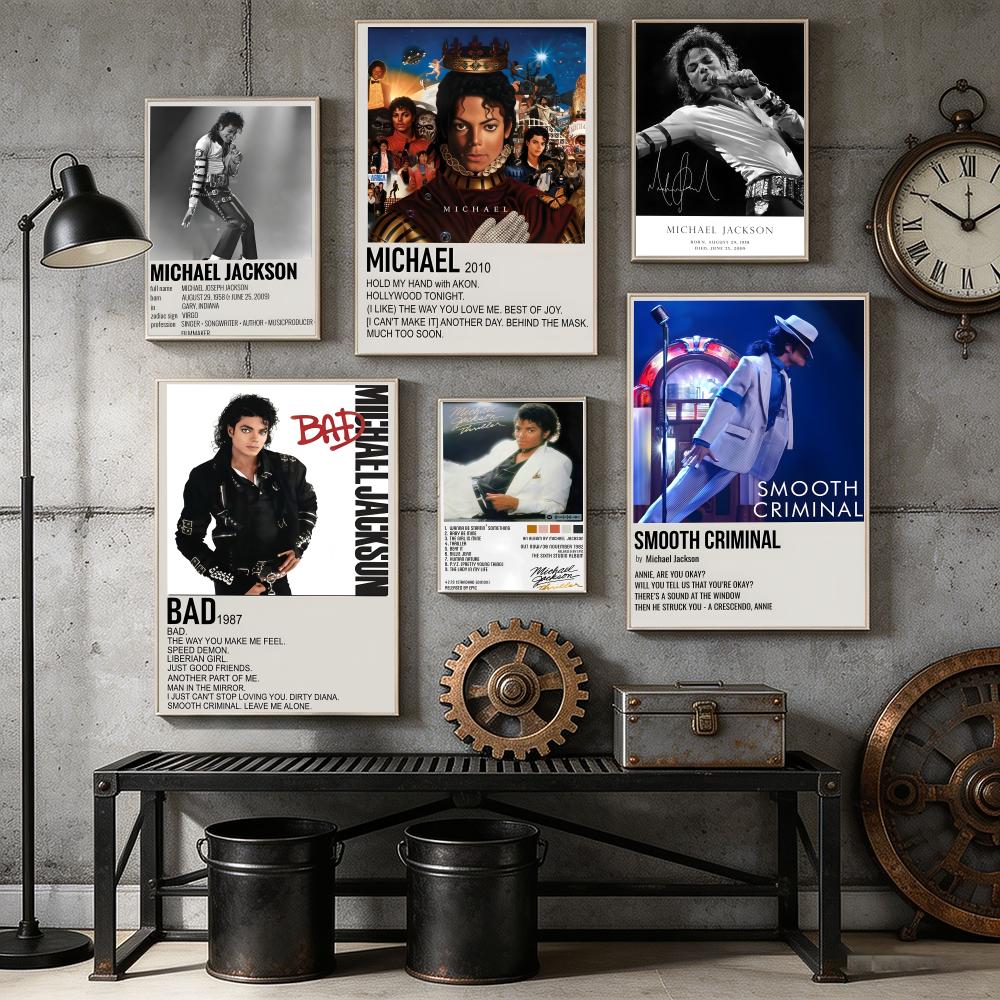 Interior Design Of House - M-Michael J-Jackson Album Cover Painting Calligraphy