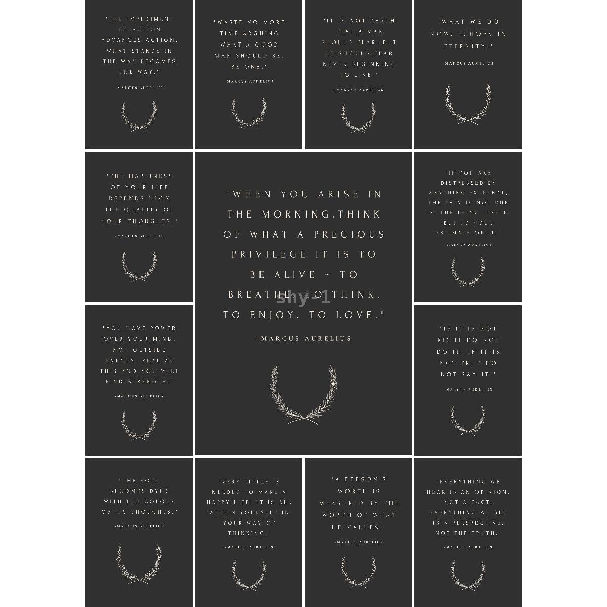 Interior Design Quotes - Contemporary Marcus Aurelius Quote Poster Inspiring