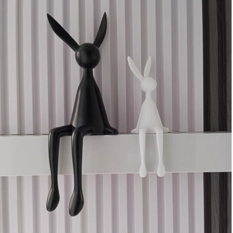 Interior Design Book - Light Luxury Highend Black Rabbit Sitting