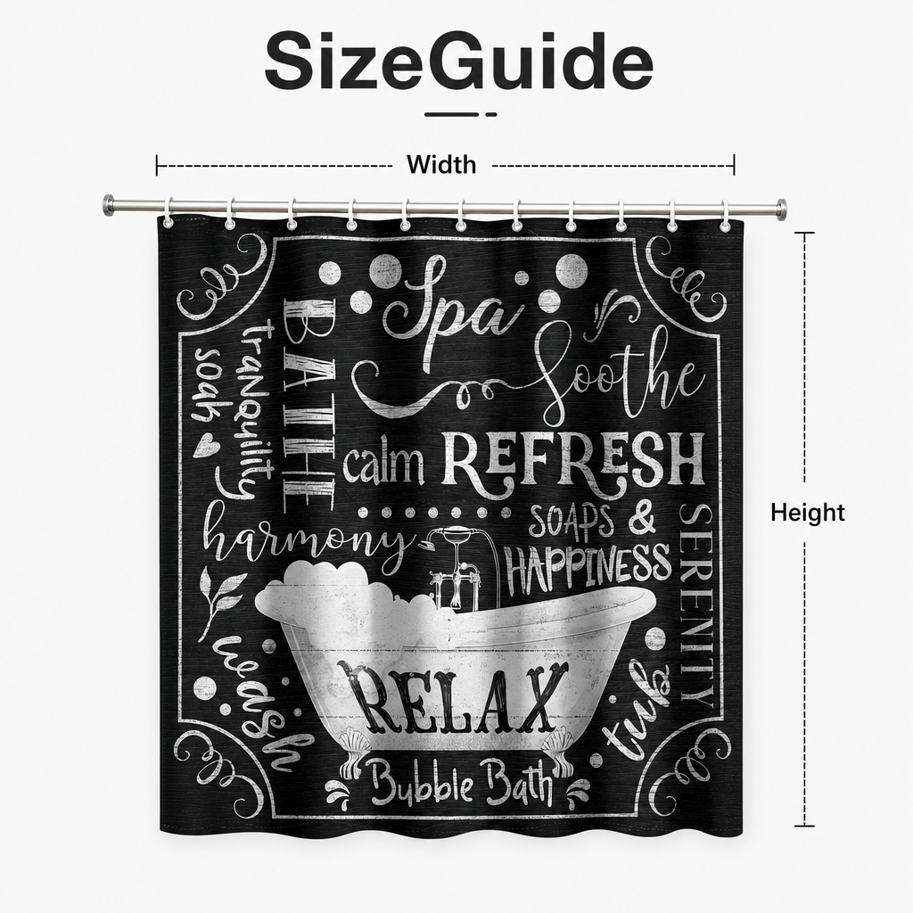 Chalkboard Style Shower Curtai – Interior Design Quotes Bewertung und Preis