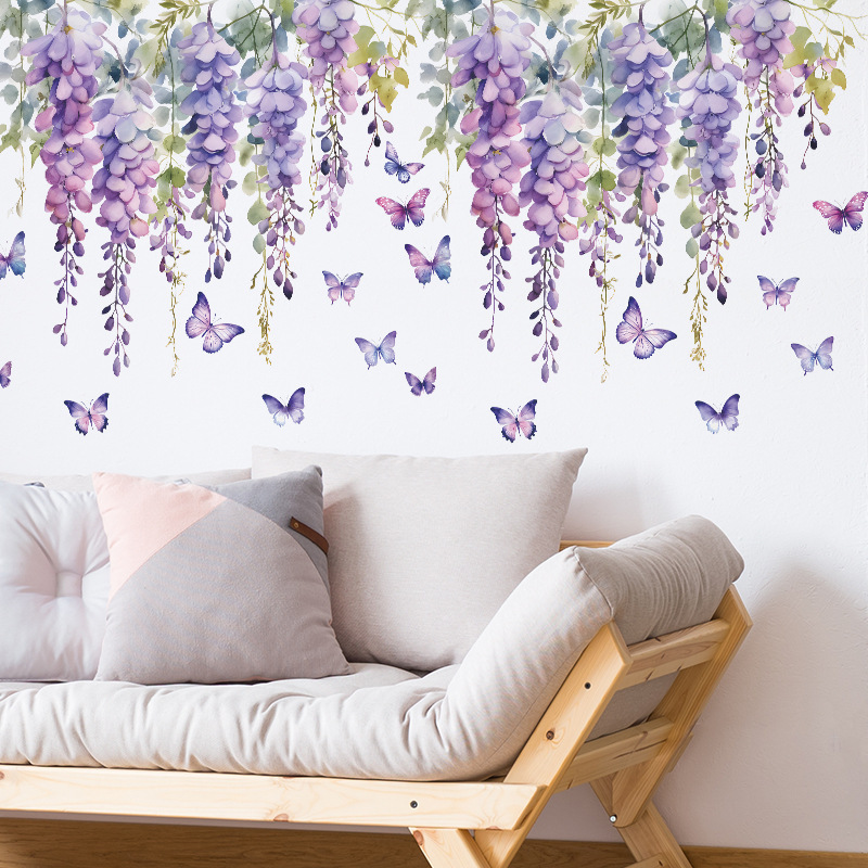 Purple Flower Plants Floral Wa – Interior Design Of House Bewertung und Preis