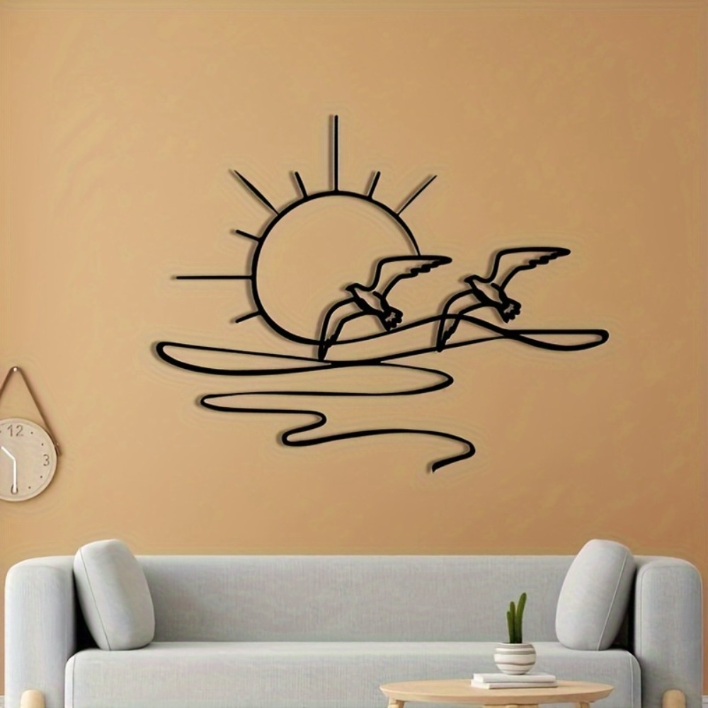 Sunrise Seagull Iron Metal Wal – Interior Design Of House Bewertung und Preis