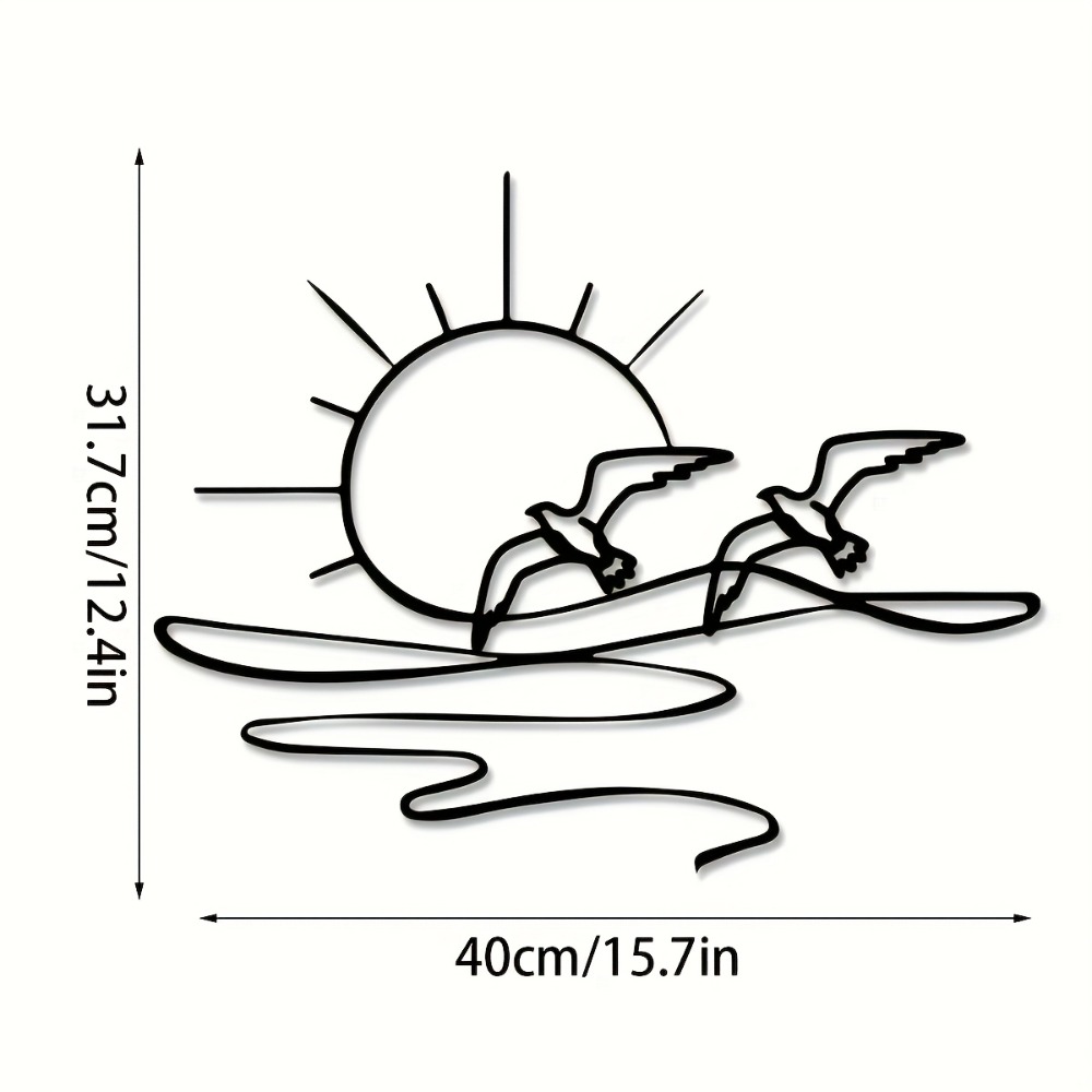 Sunrise Seagull Iron Metal Wal – Interior Design Of House Bewertung und Preis