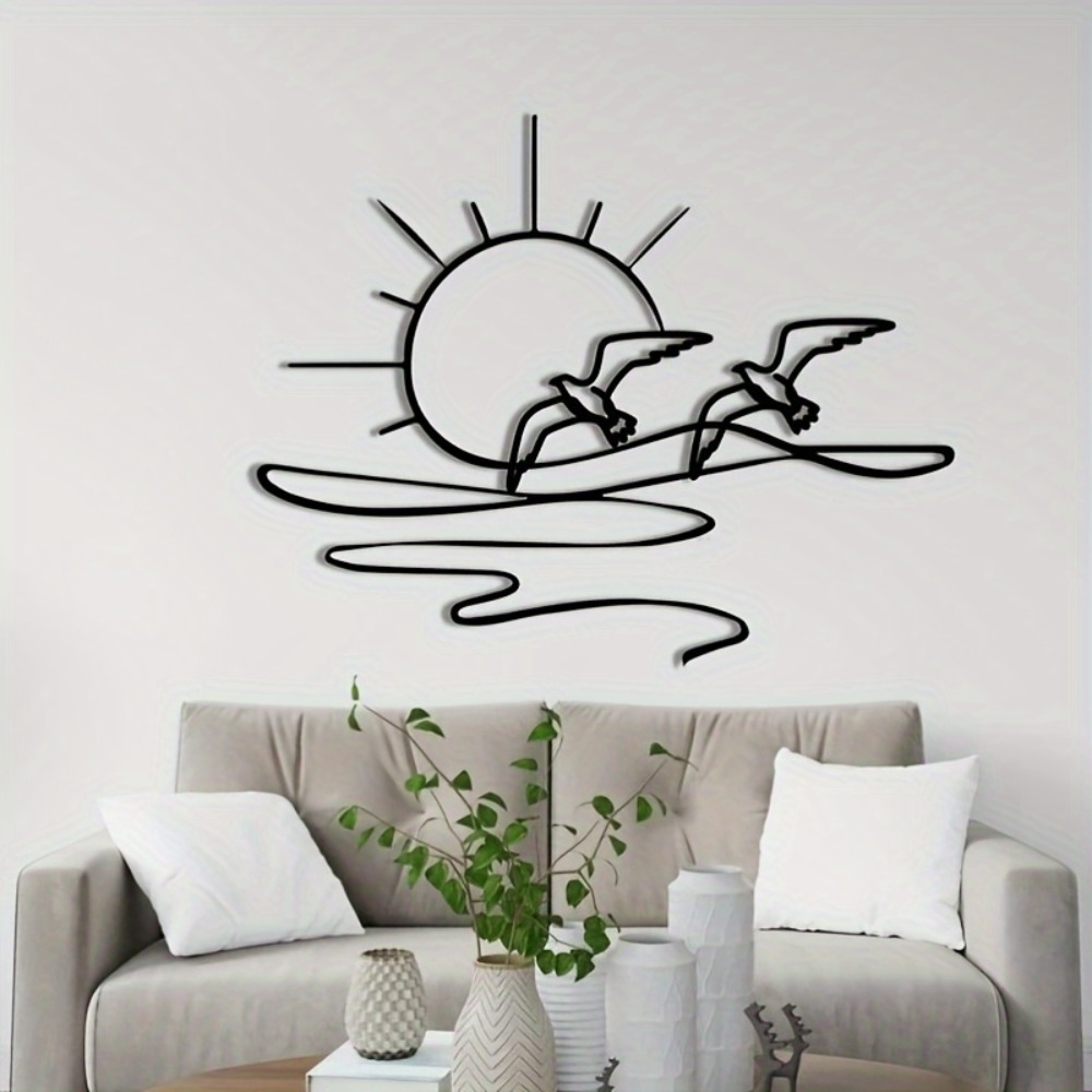 Sunrise Seagull Iron Metal Wal – Interior Design Of House Bewertung und Preis