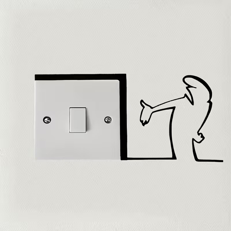 New！Minimalist Switch Sticker  – Interior Design Drawing Bewertung und Preis