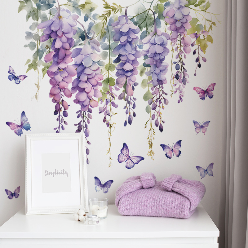 Purple Flower Plants Floral Wa – Interior Design Of House Bewertung und Preis