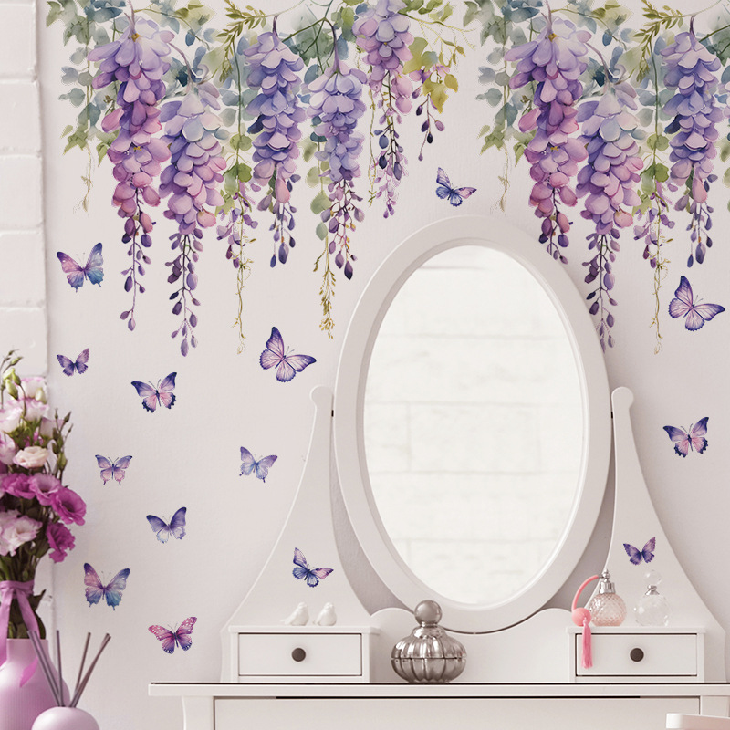 Purple Flower Plants Floral Wa – Interior Design Of House Bewertung und Preis