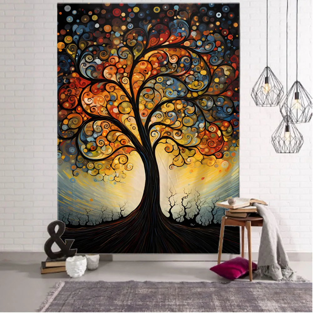 Vibrant Swirl Tree Tapestry -  – Interior Design Office Space Bewertung und Preis