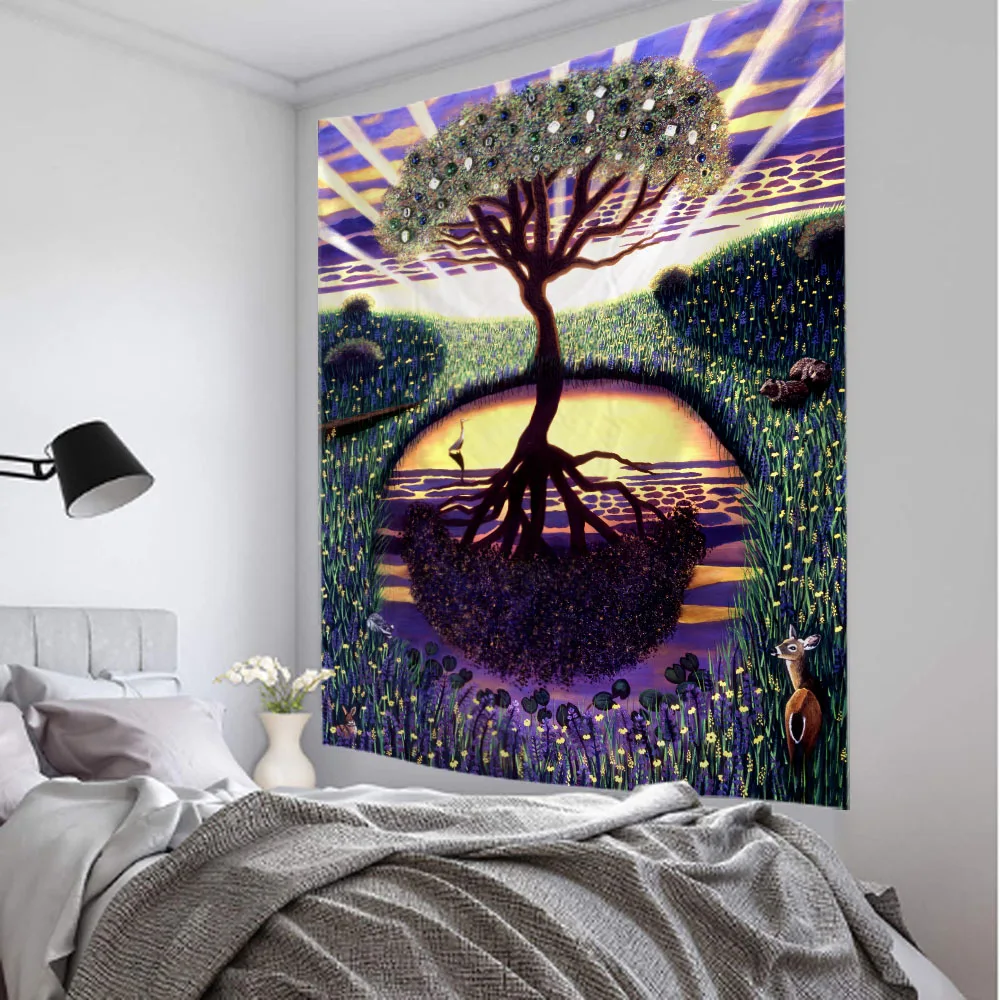 Vibrant Swirl Tree Tapestry -  – Interior Design Office Space Bewertung und Preis