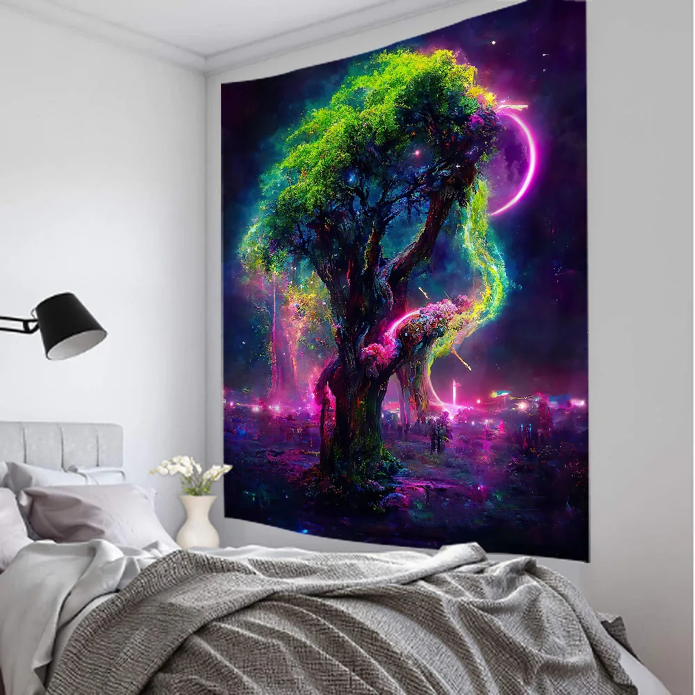 Vibrant Swirl Tree Tapestry -  – Interior Design Office Space Bewertung und Preis
