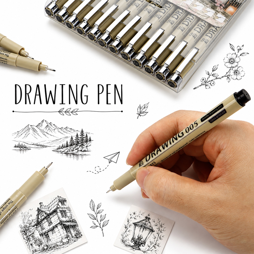 12 Size Fine Line Micron Pens  – Interior Design Drawing Bewertung und Preis